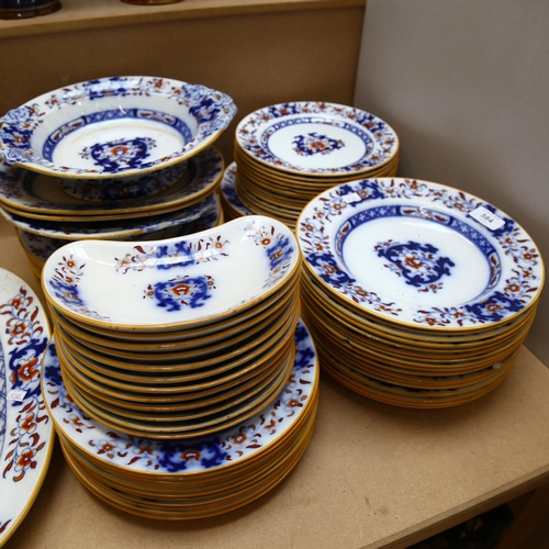 584 - A Victorian Minton's part-dinner service, to include meat plate, 27 dinner plates etc