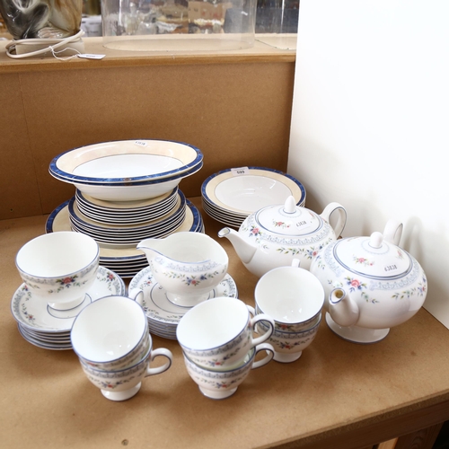 599 - A Wedgwood Rosedale tea set, including teapot, hot water jug, 6 cups and saucers, side plates, sugar... 