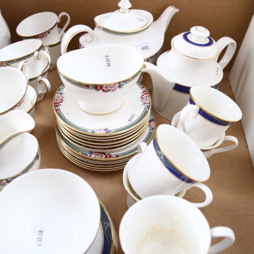 600 - A Royal Doulton Orchard Hill tea set for 6 people, and a Royal Doulton Regalia tea set for 6 people ... 