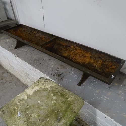 2703 - A cast-iron garden trough, 150cm x 22cm x 35cm