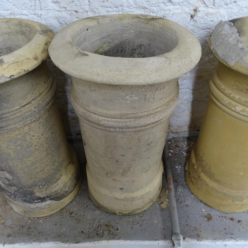 2742 - 5 Doulton Lambeth chimney pots, all 35cm x 64cm