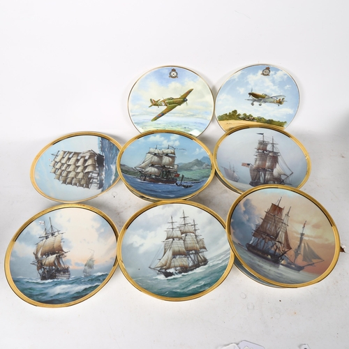 825 - 6 Coalport limited edition Battle of Britain collector's plates, and 6 Great Ships Of The Golden Age... 