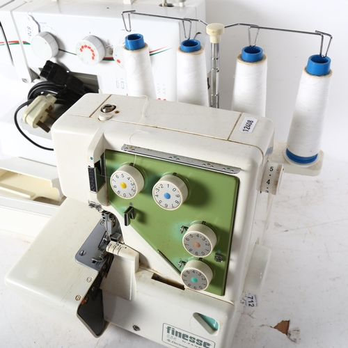 870 - 2 Vintage sewing machines, comprising Bernette 60 for Bernina, and Janome Finesse 534 (2)