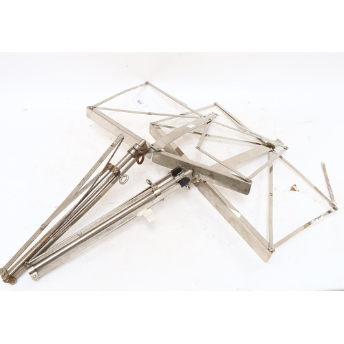 881 - 2 chrome folding music stands