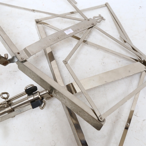 881 - 2 chrome folding music stands