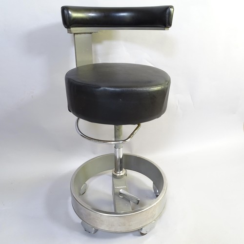 2398 - A mid-century Siemens laboratory stool, with rise and fall and swivel seat