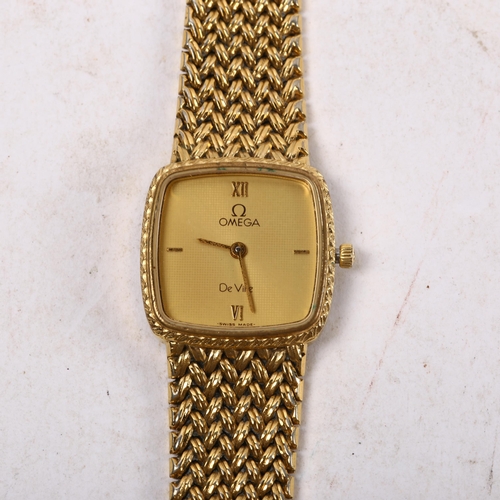 1053 - A lady's gold plated Omega De Ville quartz wristwatch, movement marked 46362341