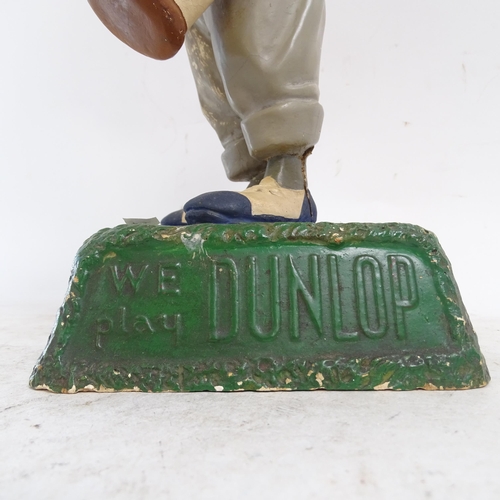 587 - A Vintage Dunlop advertising golfing figure, height 38cm, a Dartmouth pottery golfing tankard, a lim... 