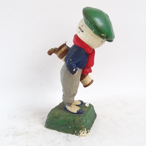 587 - A Vintage Dunlop advertising golfing figure, height 38cm, a Dartmouth pottery golfing tankard, a lim... 