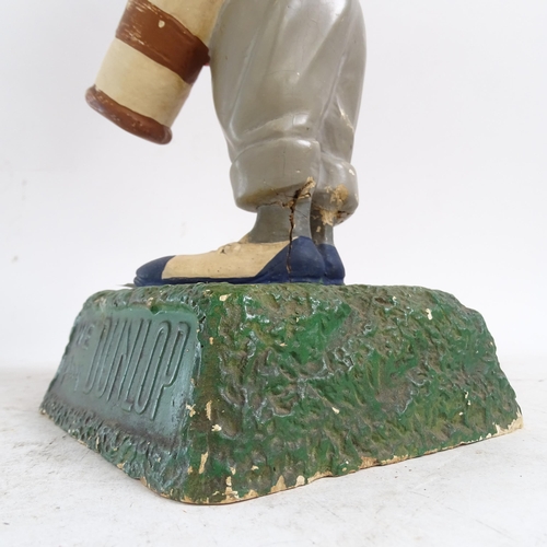 587 - A Vintage Dunlop advertising golfing figure, height 38cm, a Dartmouth pottery golfing tankard, a lim... 