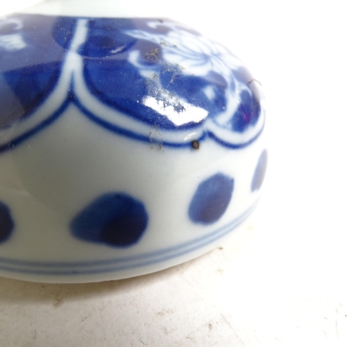 215 - A Chinese blue and white baluster jar and cover, height 34cm