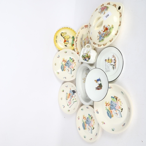 350 - Various nursery ware ceramics, including Royal Doulton, Shelley, Poole etc