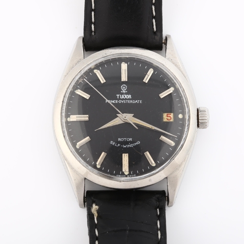 1 - TUDOR - a Vintage stainless steel Prince Oysterdate automatic wristwatch, ref. 7966, circa 1960s, bl... 