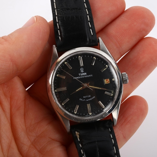 1 - TUDOR - a Vintage stainless steel Prince Oysterdate automatic wristwatch, ref. 7966, circa 1960s, bl... 