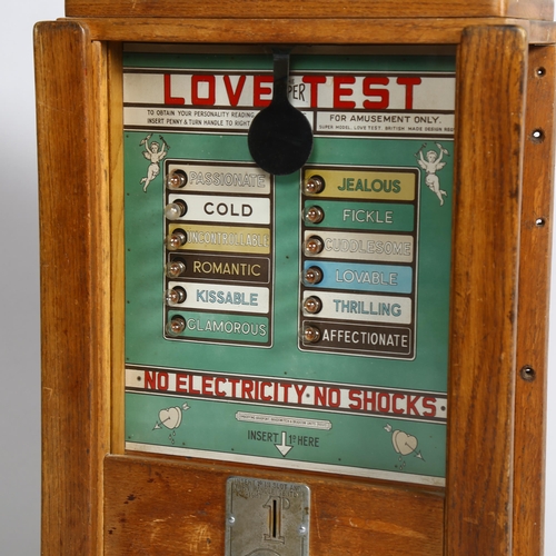 1008 - Super Love Test by Bradfort, Bradswitch, Bradcon, wall amusement arcade machine with light-up panel,... 