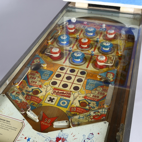 1013 - Gottleib's square head pinball arcade machine, 1963, the illuminated upper part reputedly depicting ... 