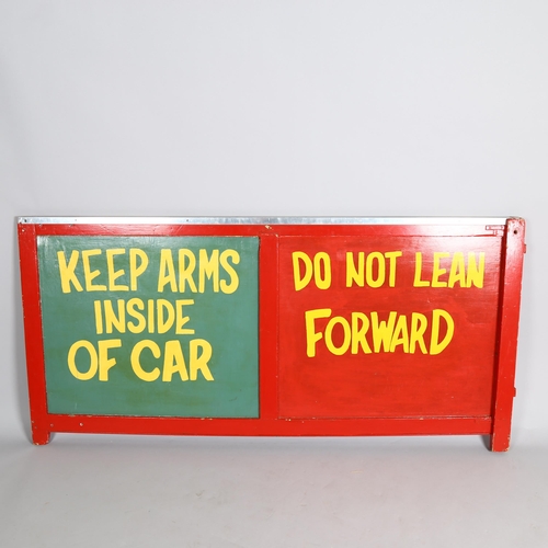 1019 - A fairground front board from Roger Dees Octopus ride, 170cm x 82cm