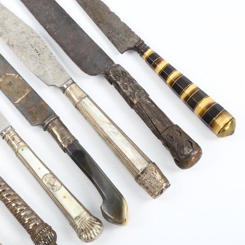 1035 - A group of Antique knives, including mother-of-pearl and agate-handled (7)