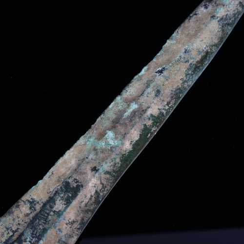 1057 - A small bronze, Near Eastern, Luristan culture sword, probably circa 1,000 BC, length 34cm