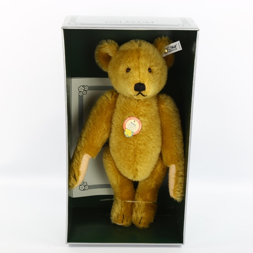 1067 - Steiff Petsy Brass 1927 replica limited edition bear, 1989, boxed