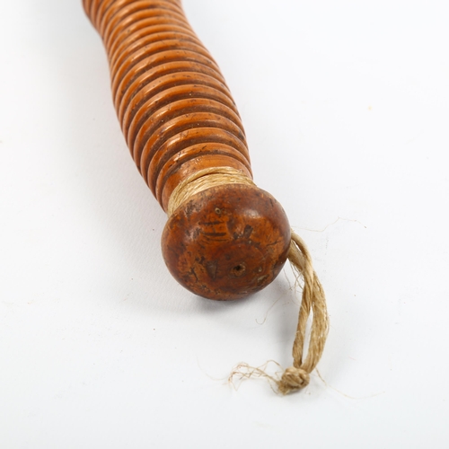 1074 - George V policeman's truncheon with painted and gilded decoration, length 44.5cm