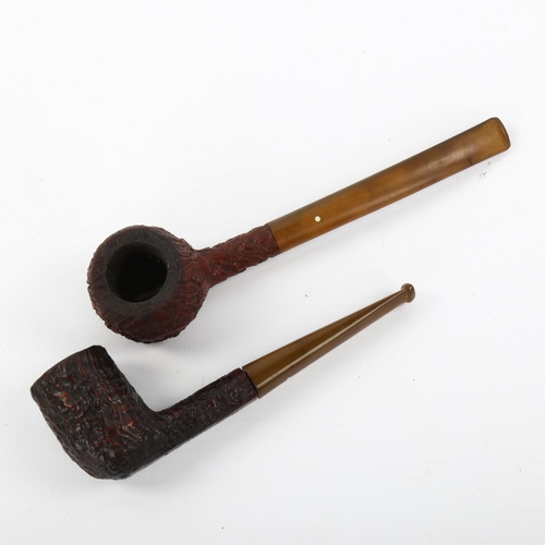 1095 - A pair of Dunhill shell briar pipes