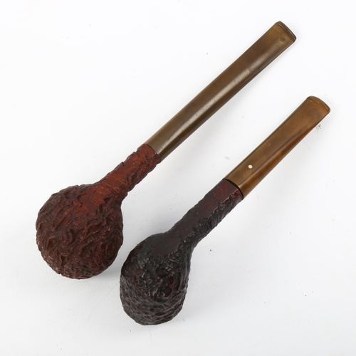 1095 - A pair of Dunhill shell briar pipes