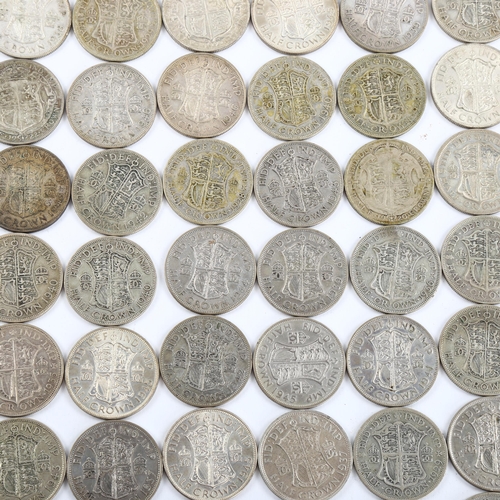 1101 - 48 half crown coins, all pre-1947