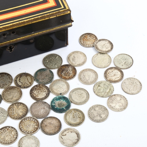 1103 - A collection of Victorian and later 3d silver coins