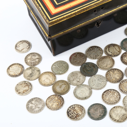 1103 - A collection of Victorian and later 3d silver coins