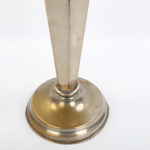 1111 - A large electroplate vase, circa 1900, height 53cm