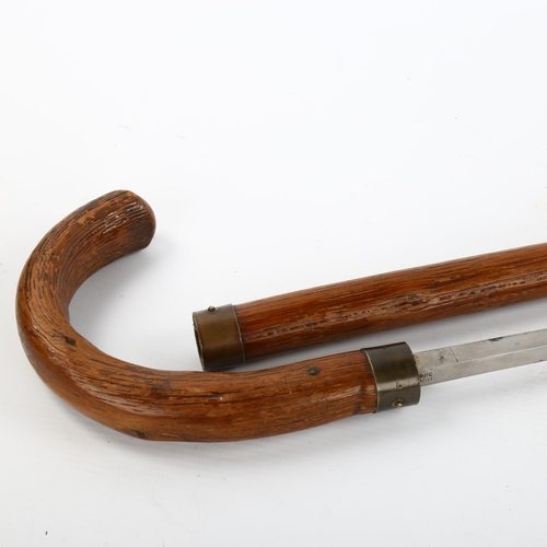 1113 - A gamekeeper's sword stick by Mole of Birmingham, late 19th/early 20th century