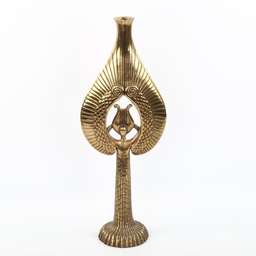 1126 - Erte (Roman de Tirtoff, 1892 - 1990), limited edition bronze sculptural candlestick, signed on rever... 