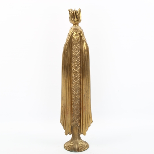 1127 - Erte (Roman de Tirtoff, 1892 - 1990), limited edition bronze sculptural candlestick, signed on rever... 