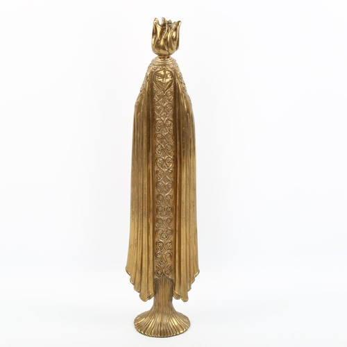 1127 - Erte (Roman de Tirtoff, 1892 - 1990), limited edition bronze sculptural candlestick, signed on rever... 