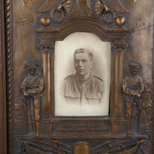 1130 - A Great War Period composition relief frame 