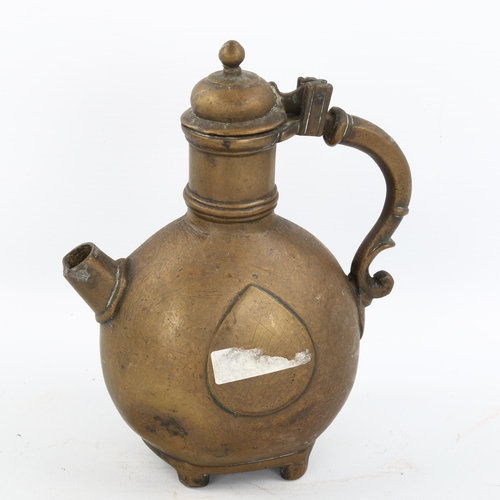 1157 - A Chinese bronze water ewer, height 17cm