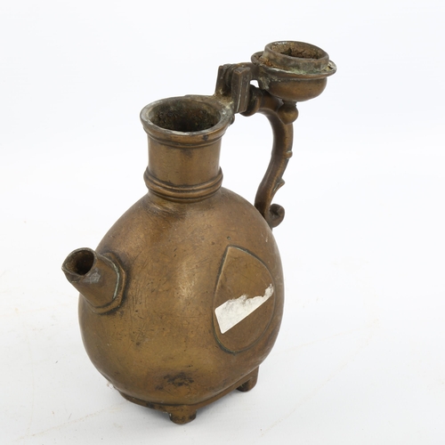 1157 - A Chinese bronze water ewer, height 17cm