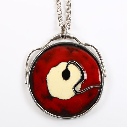 395 - JANE LYNGGAARD - a Danish modernist sterling silver and enamel 