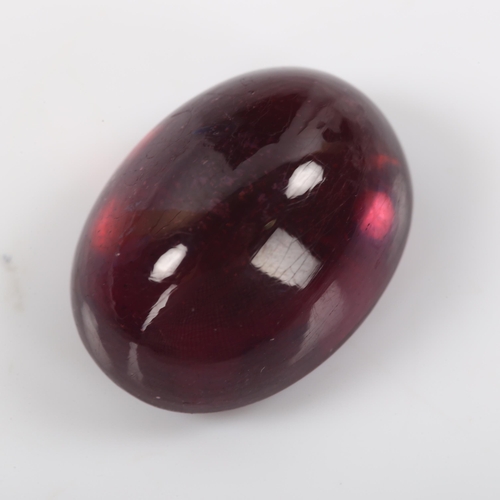 482 - 23.16ct unmounted oval cabochon ruby, 17.87mm x 13.42mm x 9.41mm, with UGL appraisal report