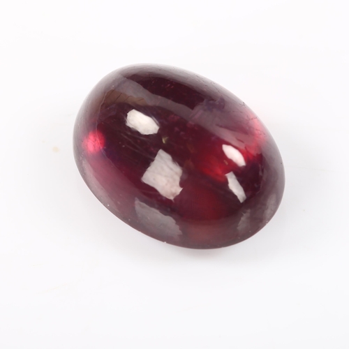 482 - 23.16ct unmounted oval cabochon ruby, 17.87mm x 13.42mm x 9.41mm, with UGL appraisal report