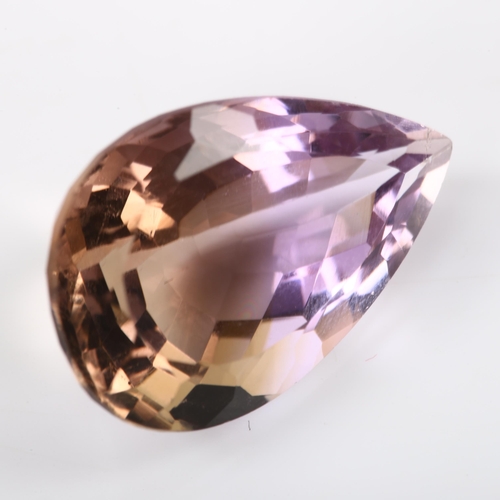 483 - 14.31ct pear-cut Bolivian ametrine, 20.52mm x 13.76mm x 10.03mm, with UGL appraisal report