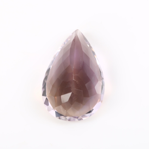 483 - 14.31ct pear-cut Bolivian ametrine, 20.52mm x 13.76mm x 10.03mm, with UGL appraisal report