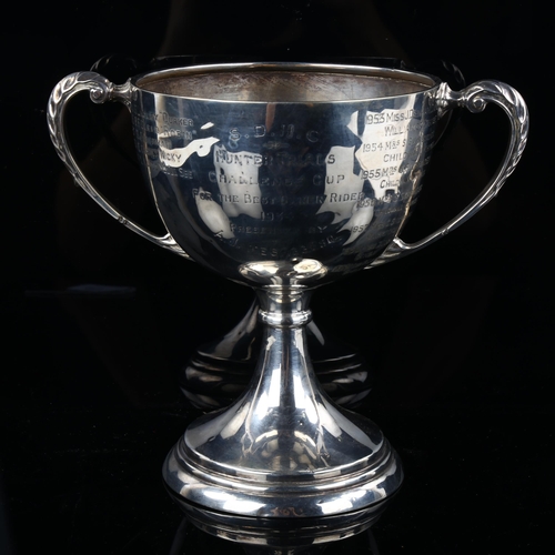 538 - A George V silver trophy cup, for The Hunter Trials For The Best Owner Rider 1934 onwards, by S Blan... 