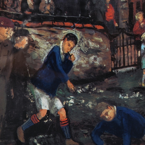 2004 - **DESCRIPTION CHANGE** Carel Weight, colour *print*, football match, signed in pencil, image 42cm x ... 