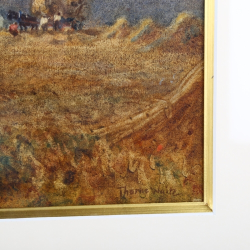 2011 - Robert Thorne Waite, watercolour, Sussex harvest landscape, signed, 35cm x 40cm, framed