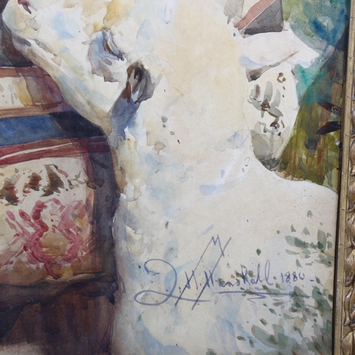 2014 - John Henry Henshall (1856 - 1928), watercolour, Spanish girl with a sheep, signed and dated 1880, 10... 