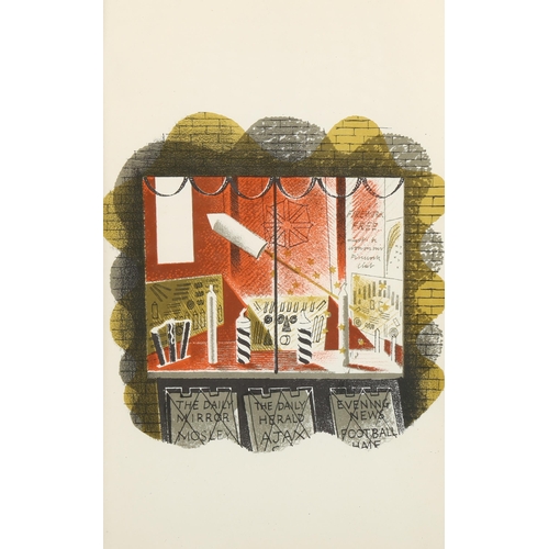 2067 - Eric Ravilious (1903-1942), lithograph in colours on paper, Fireworks, 22cm x 14cm, mounted, framed ... 