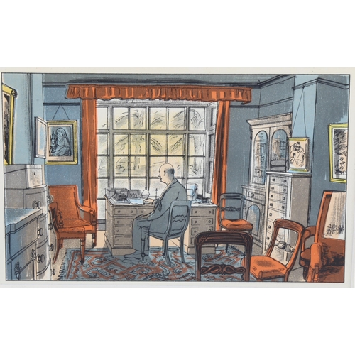 2069 - Edward Bawden (1903-1989), original colour lithograph on paper, The Vicar, from Life in an English V... 