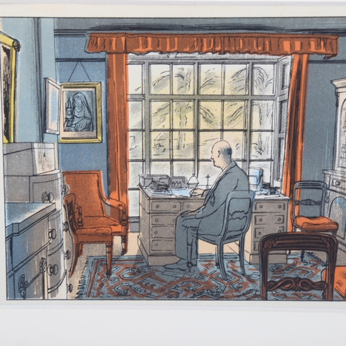 2069 - Edward Bawden (1903-1989), original colour lithograph on paper, The Vicar, from Life in an English V... 